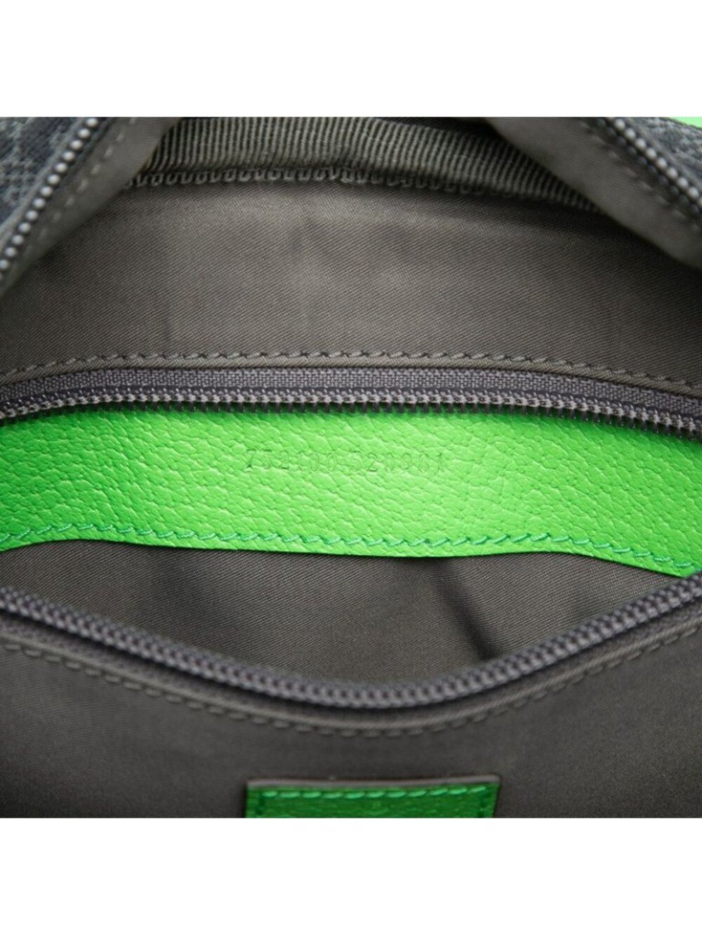 Gucci GG Nylon Small Backpack Belt Bag Red Green Gray Leather Rubber - Picture 7 of 8